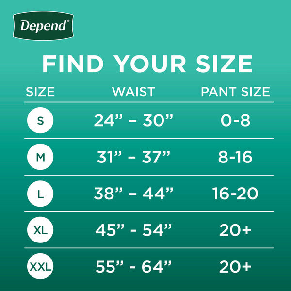 Depend Fresh Protection Women's Adult Incontinence Underwear, L, Blush